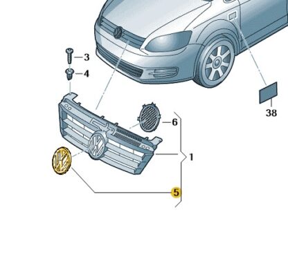 Front 'VW' Emblem - Sharan