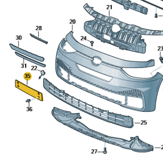 Front Number Plate Bracket - 10A 807 287 9B9