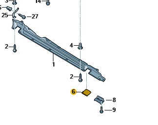 Touareg 7P Under trim Cover N/S - 7P6 825 181